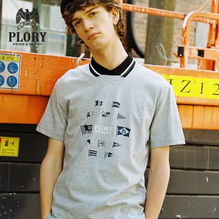 PLORY男士夏季短袖印花T恤潮牌潮流情侣装男装新款PORA925007