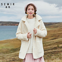 清仓森马毛呢外套女年轻冬季宽松保暖大衣复古流行韩版学生潮外套