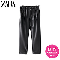 ZARA【打折】 童装女童  仿皮裤 07418601800 黑色 7 岁 (122 cm)