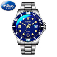 Disney 迪士尼 535蓝水鬼 男士防水夜光石英表