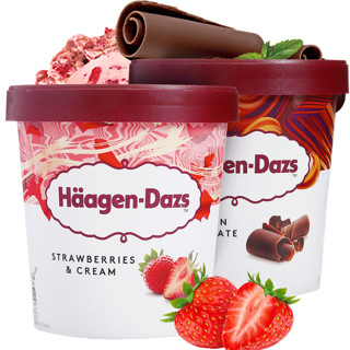 哈根达斯冰淇淋460ml*2大桶装网红冰激凌法国进口