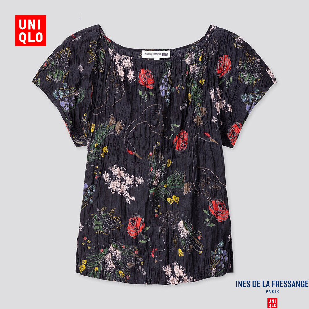 优衣库女装打褶上衣短袖424990uniqlo