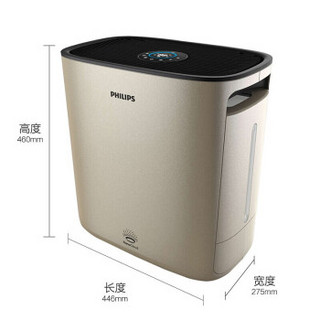 飞利浦（PHILIPS）加湿器家用 4L大容量 静音落地式 蒸发式无雾 过滤颗粒物 净化一体机 HU5931/00