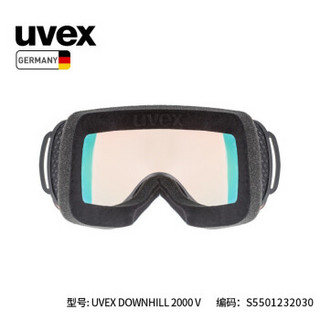 uvex downhill 2000S VFM/VLM光感变色滑雪镜 德国优维斯单双板防雾防撞亚洲版 黑色-彩虹.变色/透明.S1-3 亚洲版