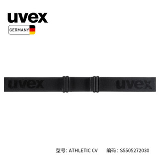 uvex athletic CV滑雪镜德国优维斯雪镜单双板滑雪眼镜适配近视眼镜锐彩视觉防雾防紫外线 哑光黑-蓝.S3