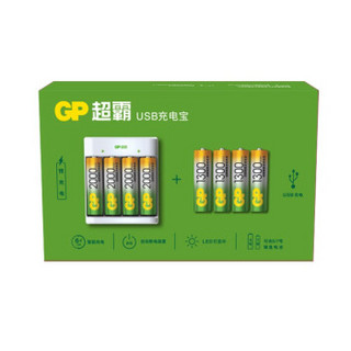 GP超霸5号镍氢充电电池套装充电器+2000毫安时4节+1300毫安时4节