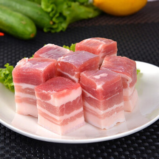 【199-100】楮木香 五花肉块 红烧肉 构树生态饲养白猪500g 猪肉 生鲜 五花肉块 500g/袋