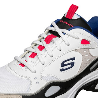 Skechers斯凯奇男鞋秋新品威神V明星同款复古休闲鞋运动鞋老爹鞋 39.5 黑色/BLK