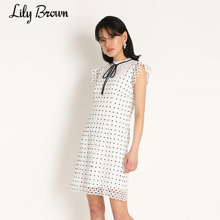 Lily Brown2020春夏新品 法式千金少女蕾丝飞袖连衣裙LWFO202016