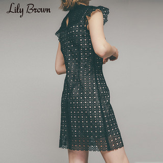 Lily Brown2020春夏新品 法式千金少女蕾丝飞袖连衣裙LWFO202016