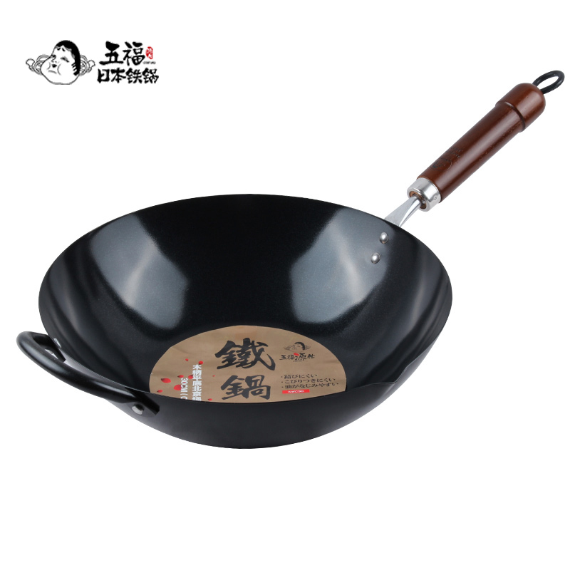 OTAFUKU 五福源仕 炒锅日本进口无涂层铁锅 炒锅物理不粘炒锅30/33cm锅具