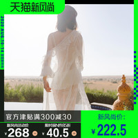 OMOM法式复古智薰仙女范泳衣女连体裙式高腰显瘦少女性感沙滩度假