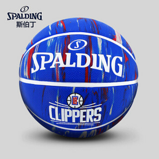 斯伯丁 SPALDING 大理石印花快船队队徽系列橡胶篮球 84-135Y 7号球