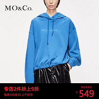 MOCO2019秋新品15周年纪念抽绳连帽短宽松卫衣MAI3SWS002 摩安珂