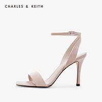 CHARLES＆KEITH凉鞋CK1-60361176纯色简约一字带饰女士凉鞋