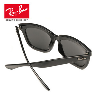 RayBan 雷朋太阳眼镜方形复古时尚太阳镜0RB4262D 601/87黑色镜框灰色镜片 【定制单拍不发，镜片需另拍】尺寸57