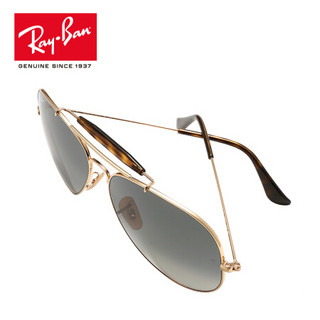 RayBan 雷朋太阳镜飞行员形男女款蛤蟆镜复古前卫渐变色0RB3029可定制 181/71  金色镜框灰色渐变镜片 【定制单拍不发，镜片需另拍】尺寸62