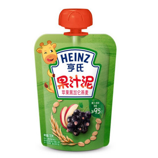 Heinz 亨氏 乐维滋系列 果泥 3段 苹果黑加仑燕麦味 120g*24袋