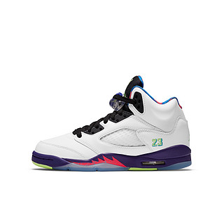 AIR JORDAN 正代系列 Air Jordan 5 运动鞋 DB3024-100 白色/阴影绿/庭紫/赛车粉/黑 38