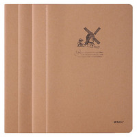 M&G 晨光 漫系列 APYFB15 A5缝线笔记本 棕色 4本装