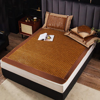 佳佰 艾薇凉席麻将席 夏季碳化麻将凉席竹席可折叠清韵幽竹 1.5米床