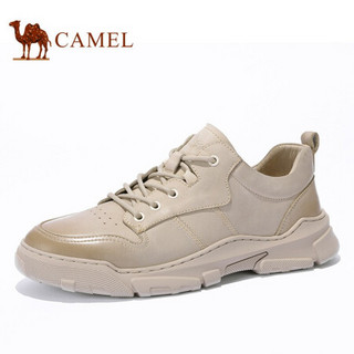 骆驼（CAMEL） 休闲鞋潮男复古耐磨马丁鞋青年工装鞋 A032079010 杏色 44