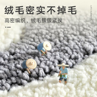 佳佰 卡通脚丫造型吸水地垫 喵出没-灰色45*60cm