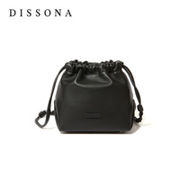 迪桑娜（DISSONA）羊皮马卡龙色斜挎包女 81940131016000 黑色