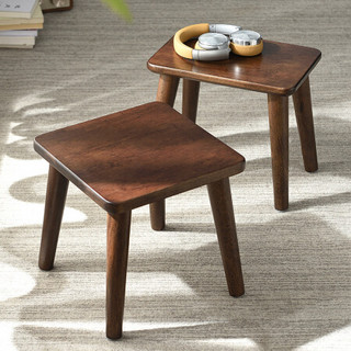 佳佰实木凳子非塑料沙发凳茶几凳客厅换鞋凳简约小板凳垫脚凳 橡胶木RF-1358