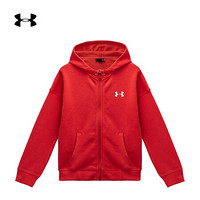 安德玛官方UA Rival女小童运动拉链连帽卫衣Under Armour1351380 红色843 5