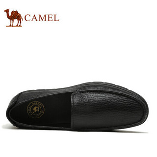 骆驼（CAMEL） 柔软舒适便捷商务休闲皮鞋男 A012211010 黑色 43