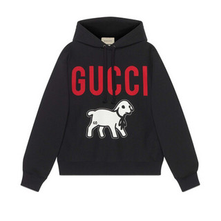 GUCCI 古驰 男士连帽卫衣 ‎569828 XJBTQ 1082 黑色 L