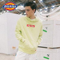 Dickies 情侣款box印花连帽卫衣男女同款套头卫衣上衣卫衣男 男装 DK007061 黄绿色 L