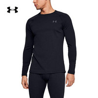 安德玛官方UA ColdGear Base男子圆领运动长袖T恤Under Armour1343244 黑色001 S