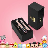 迪士尼(Disney)手表女学生运动防水手环智能多功能闹钟时尚电子表 623彩屏粉色礼盒装