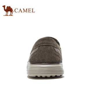 骆驼（CAMEL） 帆布鞋百搭休闲商务低帮套脚男乐福潮鞋男 A032307640 咖啡 42