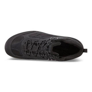 ECCO爱步男鞋户外耐磨休闲鞋稳定防滑徒步鞋811274 black/black 41