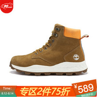 Timberland添柏岚男鞋20春装新款户外休闲高帮潮靴|A2DSZ A2DSZW/小麦色 42