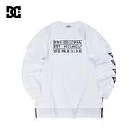 DC SHOES LAYERED TEE dc男士假两件长袖T恤 5425J930 白夹色-WBB0 S