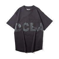 DCSHOECOUSA男士春夏透气吸汗排湿T恤运动休闲短袖衫5126J079 黑色-BLK S