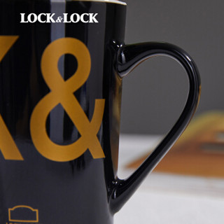 乐扣乐扣（LOCK&LOCK）墨言LOG创意马克杯家用牛奶杯早餐杯情侣杯子麦片杯水杯男女咖啡杯子 墨水LOCK2