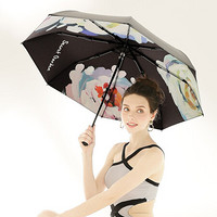 C'mon C'mon 防晒太阳伞三折晴雨伞遮阳伞女防紫外线upf50+ 油画花影三折伞