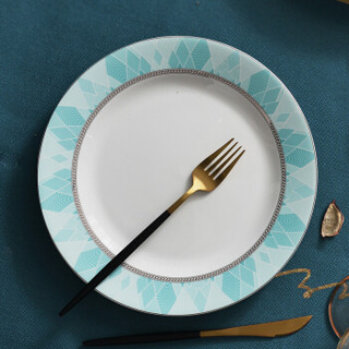 华光陶瓷 骨瓷面碗汤碗碟盘 餐盘鱼盘筷勺碟子厨具套件 欧式骨瓷餐具 家用结婚瓷器 尤里卡 4.5寸碗