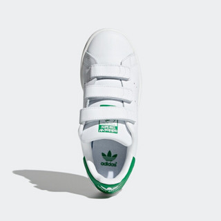 adidas ORIGINALS STAN SMITH CF J 男童休闲运动鞋 S82702 亮白/骑士绿 36.5码