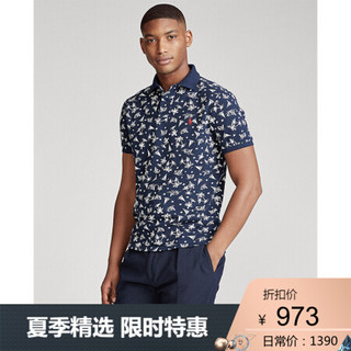 Ralph Lauren/拉夫劳伦男装 2020年春季定制修身版型热带Polo衫11892 410-海军蓝 XXL