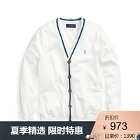 Ralph Lauren/拉夫劳伦男童 2020年春季棉质V领开襟衫32875 101-白色 M