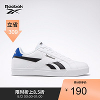 Reebok锐步男女经典休闲鞋ROYALCOMPLETE3情侣款低帮小白鞋DV6727 DV6727_白色/黑色/蓝色 36.5