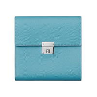 HERMÈS 爱马仕 女士小牛皮零钱包 H073508CKP3 蓝色