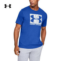 安德玛官方UA Boxed男子运动短袖T恤Under Armour1351616 蓝色486 XL