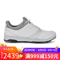 ECCO爱步女士百搭休闲鞋高尔夫球鞋golf系列健步鞋125503 white/black 37